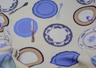 Ткань Прованс интерьерная 150см тарелки