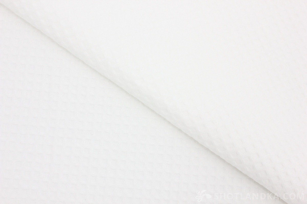 Вафельное полотно халатное ГОСТ 150см белый