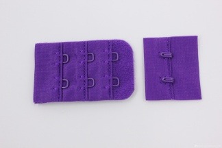 Застёжка для бюстгальтера тканевая 32мм 3-2 фиолетовый