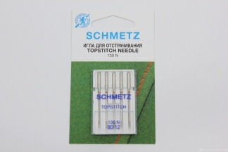 Иглы Schmetz Topstich для отстрачивания с длинным ушком 130N (5шт) 80/12 