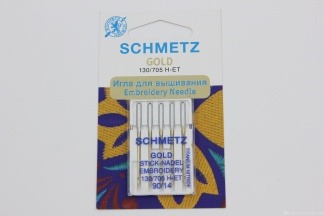 Иглы Schmetz для вышивки TITANIUM GOLD 130/705H-ET (5 шт) 90/14