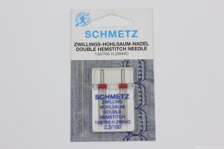 Иглы Schmetz для мережки двойные 130/705H ZWIHO (2 шт) 2,5/100