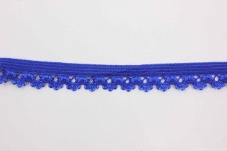 Резина бельевая 5мм с ажурным краем Синий
