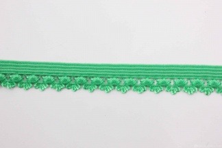 Резина бельевая 5мм с ажурным краем Зеленый