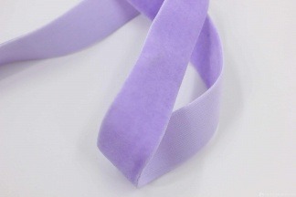 Лента тесьма бархатная эластичная 20мм Фиолетовый