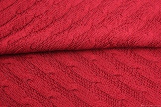 Вязаное шерстяное полотно красный