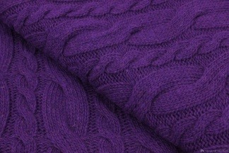 Вязаное полотно косами фиолетовый