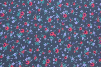 Штапель Прованс мелкий цветок на синем