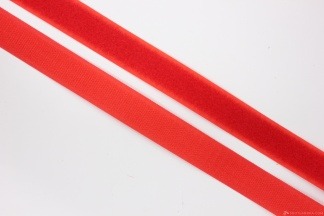 Контактная лента (липучка) 25мм красный