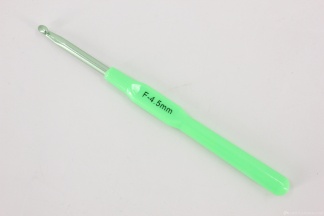 Крючок для вязания металл с пластиковой ручкой 14см