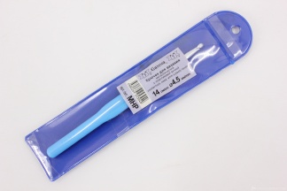 6460ГМ Крючок для вязания металл с пластиковой ручкой 14см (4,5мм)