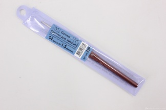 6460ГМ Крючок для вязания металл с пластиковой ручкой 14см (1,5мм)