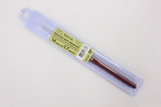 6460ГМ Крючок для вязания металл с пластиковой ручкой 14см (1,7мм)