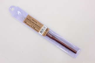 6460ГМ Крючок для вязания металл с пластиковой ручкой 14см (1,75мм)