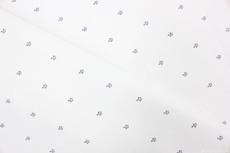 Сорочечная ткань Deli 100% египетский хлопок белый цветы