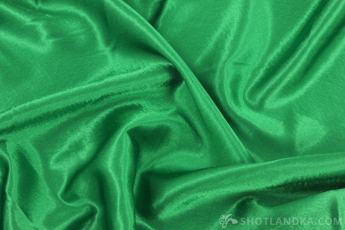 Креп атлас зелёный Креп атлас зелёный